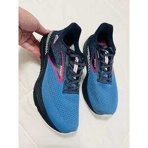 Brooks Launch GTS 10 Running Shoes in‎ Peacoat Marine Blue Pink Glo Women's 8.5B